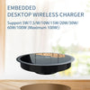 Image of 5-100W Desktop Wireless Charger Embedded Fast Charging Induction Charger For QI iPhone Samsung Huawei Xiaomi Smartphone