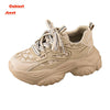 Image of Hot Quality 9cm Chunky Sneakers Platform Shoes Wedge Women Casual Shoes Breathable Summer Shoes Women Fashion Sneakers Spring