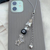 Image of 1PC Fashion Cool Sweet Star 8 Ball Pearl Beaded Mobile Phone Chain Y2K Heart Charms Exquisite Bag Pendant Jewelry Gift Keychain